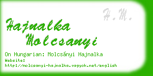hajnalka molcsanyi business card